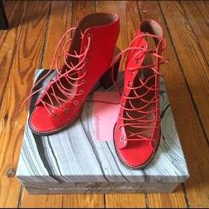 Jeffrey Campbell leather lace up heels
